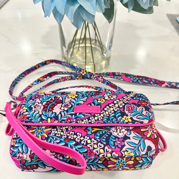 Vera Bradley Handbags - Vera Bradley iconic RFID all in one crossbody Tapestry Pink